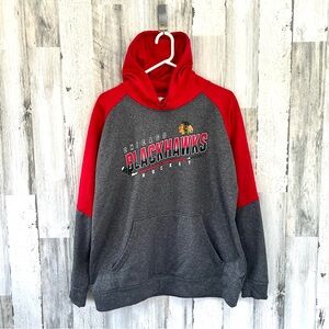 NHL Men’s Chicago Blackhawks Drawstring Hoodie With Graphics Size Large 42-44